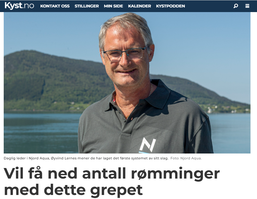 Artikkleutklipp fra kyst.no bilde av Øyvind Lernes Daglig leder